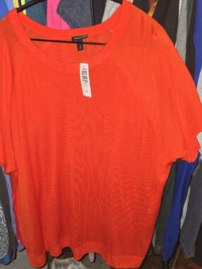 torrid Bright Orange Short Sleeve Knit Top